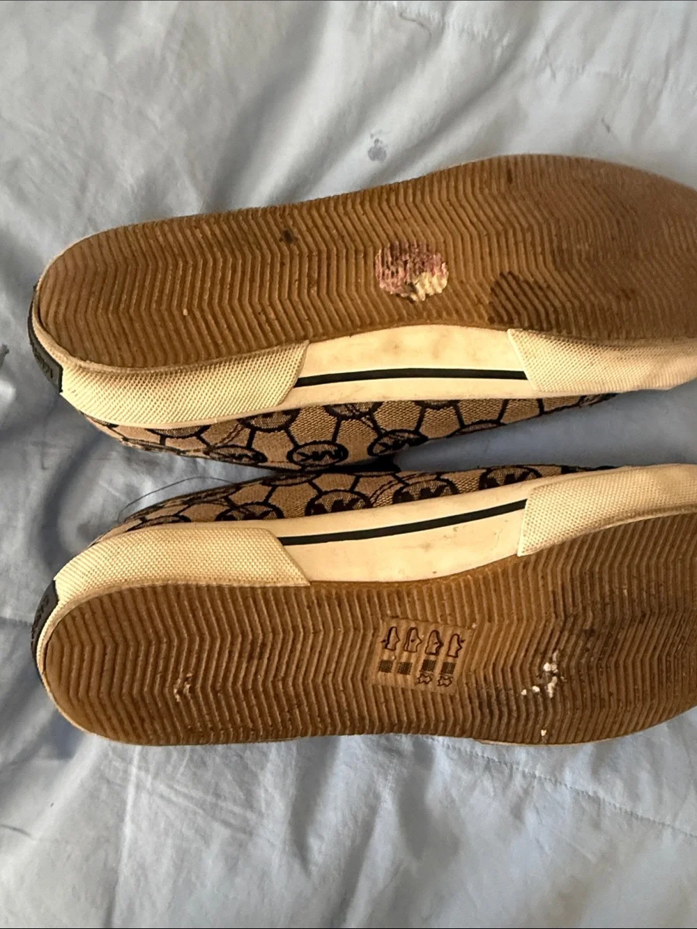 Michael Kors Brown Logo Low-Top Canvas Sneakers with Gold Accents